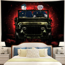 Gojo Geto Jujutsu Kaisen Ride Jeep Moonlight Halloween Funny Tapestry Room Decor Nearkii