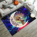 Groot Hold Jack Skelington Love You To The Moon Galaxy Rug Carpet Rug Home Room Decor Nearkii