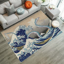 Haku Dragon Ghibli Studio Spirited Away The Great Wave Japan Rectangular Area Rug