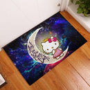 Hello Kitty Love You To The Moon Galaxy Back Doormat Home Decor Nearkii