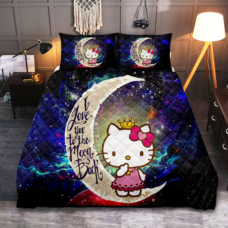 Hello Kitty Love You To The Moon Galaxy Quilt Bed Sets Nearkii