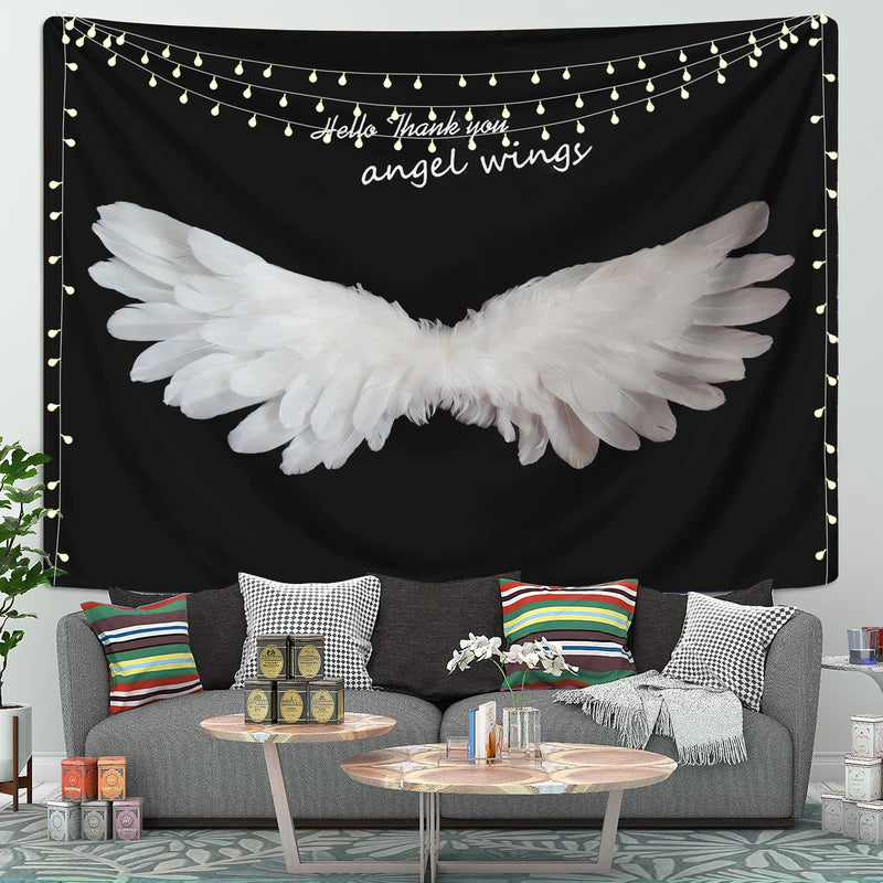 Hello Thank You Angle Wings Tapestry Room Decor Nearkii