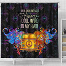 Hippie Van Christmas Shower Curtain Nearkii