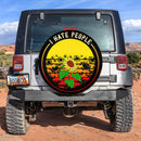 I Hate People Sunflower Retro 70s Style Spare Tire Cover Gift For Campers Nearkii