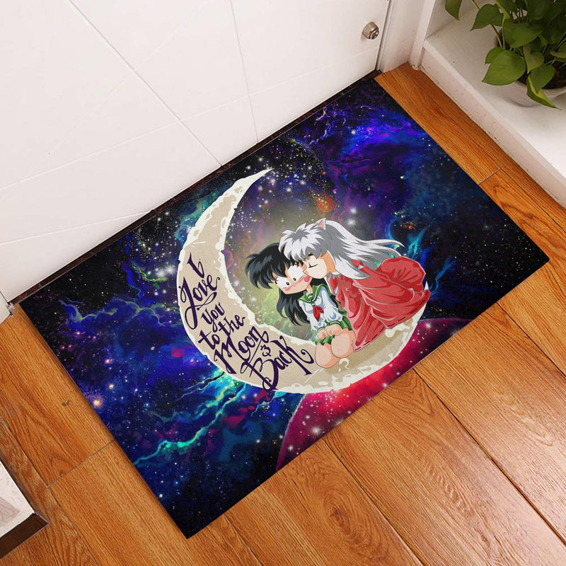 Inuyasha Love You To The Moon Galaxy Back Doormat Home Decor Nearkii