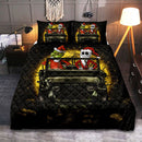 Jack Nightmare Before Christmas And Grinch Ride Jeep Moonlight Hallowwen Quilt Bed Sets Nearkii
