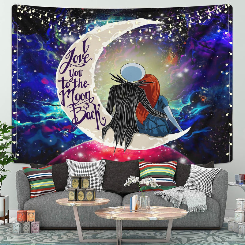Jack And Sally Night Mare Moon And Back Tapestry Room Decor Nearkii