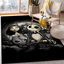 Jack And Sally Nightmare Before Christmas Moonlight Rug Carpet Rug Home Room Decor Nearkii