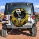Jack Skellington Nightmare Before Christmas Sunflower Zipper Car Spare Tire Covers Gift For Campers Nearkii