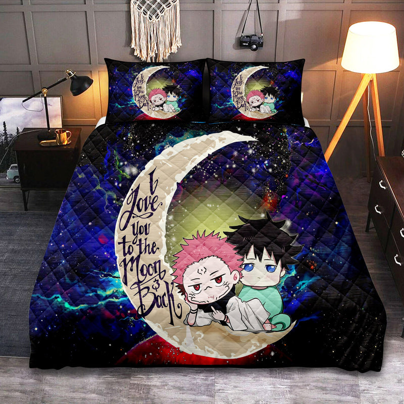 Jujutsu Kaisen Gojo Sakuna Anime Love You To The Moon Galaxy Quilt Bed Sets Nearkii