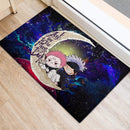 Jujutsu Kaisen Gojo Sakuna Chibi Anime Love You To The Moon Galaxy Back Doormat Home Decor Nearkii