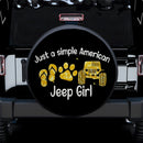 Just A Simple American Jeep Girl Car Spare Tire Covers Gift For Campers Nearkii
