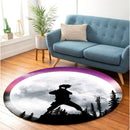 Kakashi Moon Night Round Carpet Rug Bedroom Livingroom Home Decor Nearkii