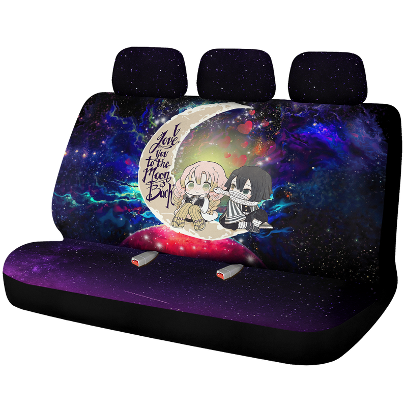 Kanroji And Kaburamaru Demon Slayer Love You To The Moon Galaxy Car Back Seat Covers Decor Protectors Nearkii