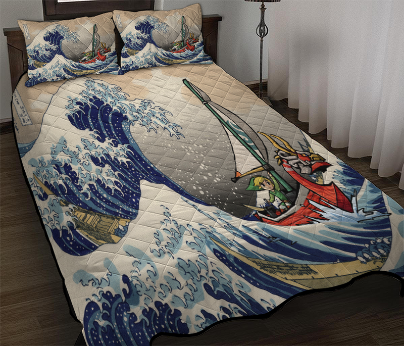 Legend Of Zelda The Great Wave Quilt Bed Sets