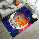 Lion King Simba Nala Love You To The Moon Galaxy Rug Carpet Rug Home Room Decor Nearkii