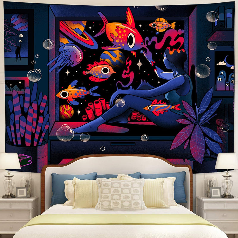 Lofi Sad Anime Tapestry Room Decor Nearkii