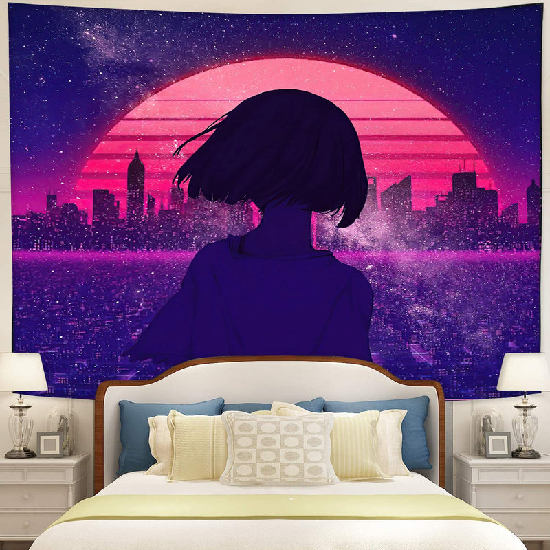 Lofi Chill Kid Tapestry Room Decor Nearkii