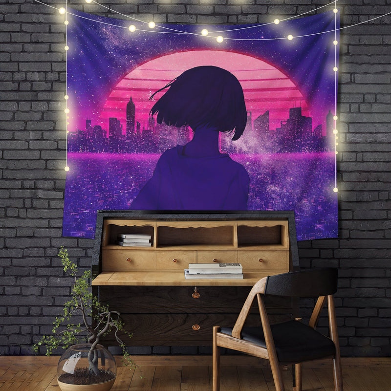 Lofi Chill Kid Tapestry Room Decor Nearkii