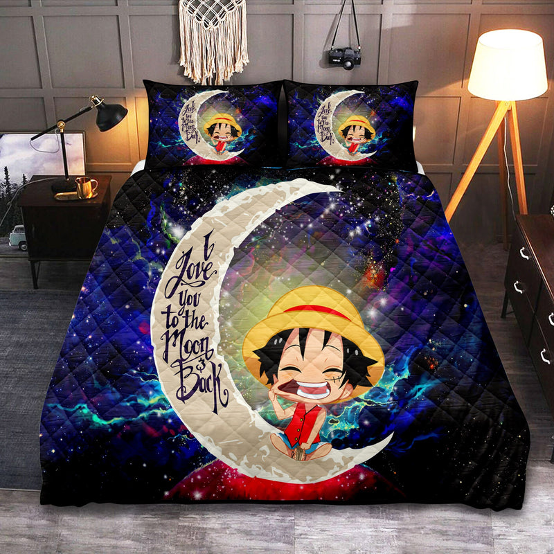 Luffy One Piece Love You To The Moon Galaxy Quilt Bed Sets Nearkii