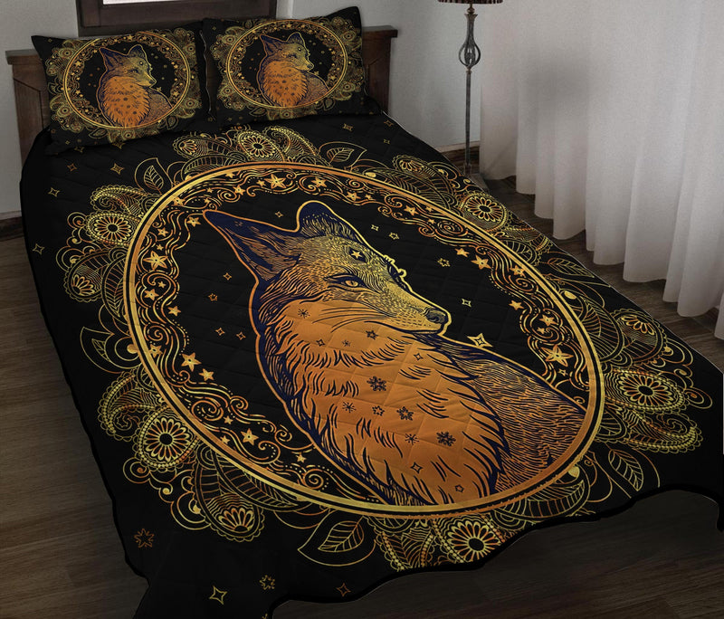 Mandala Fox Quilt Bed Sets Nearkii