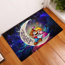 Mario Couple Love You To The Moon Galaxy Back Doormat Home Decor Nearkii