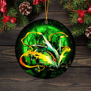 Mega X Rayquaza Moonlight Mica Circle Ornament Perfect Gift For Holiday Nearkii