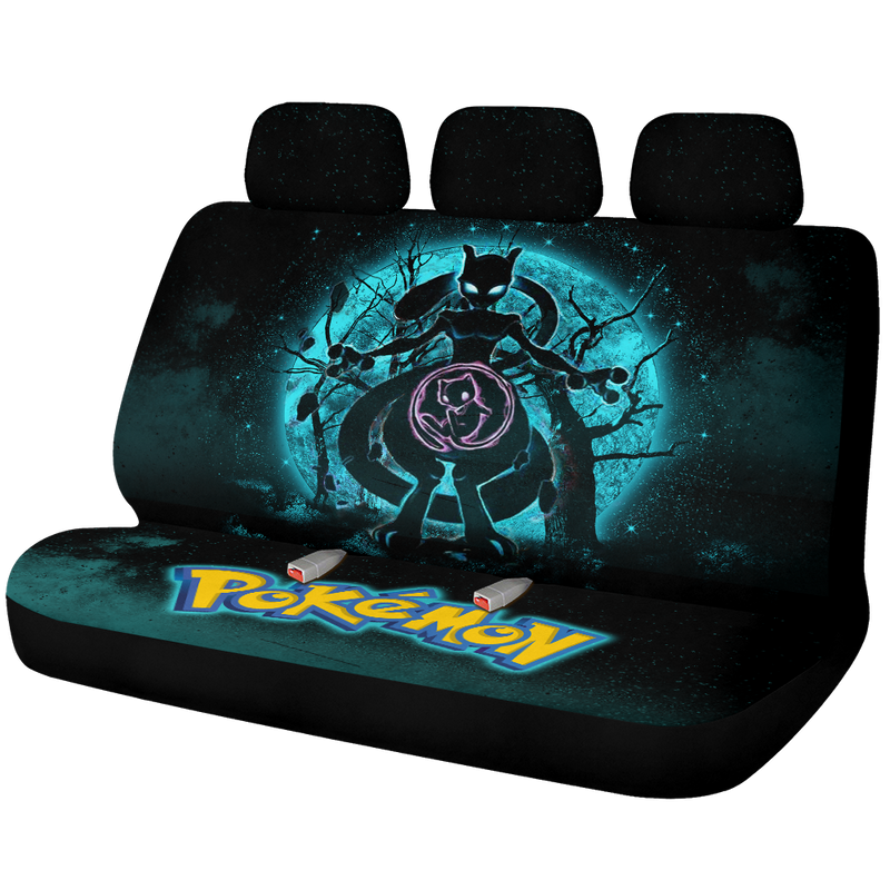 Mewtwo Moonlight Pokemon Galaxy Premium Custom Car Back Seat Covers Decor Protectors Nearkii
