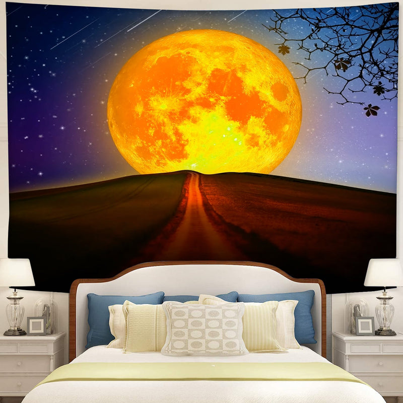 Moon At Night Tapestry Room Decor Nearkii