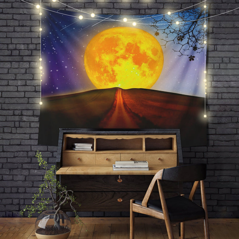 Moon At Night Tapestry Room Decor Nearkii