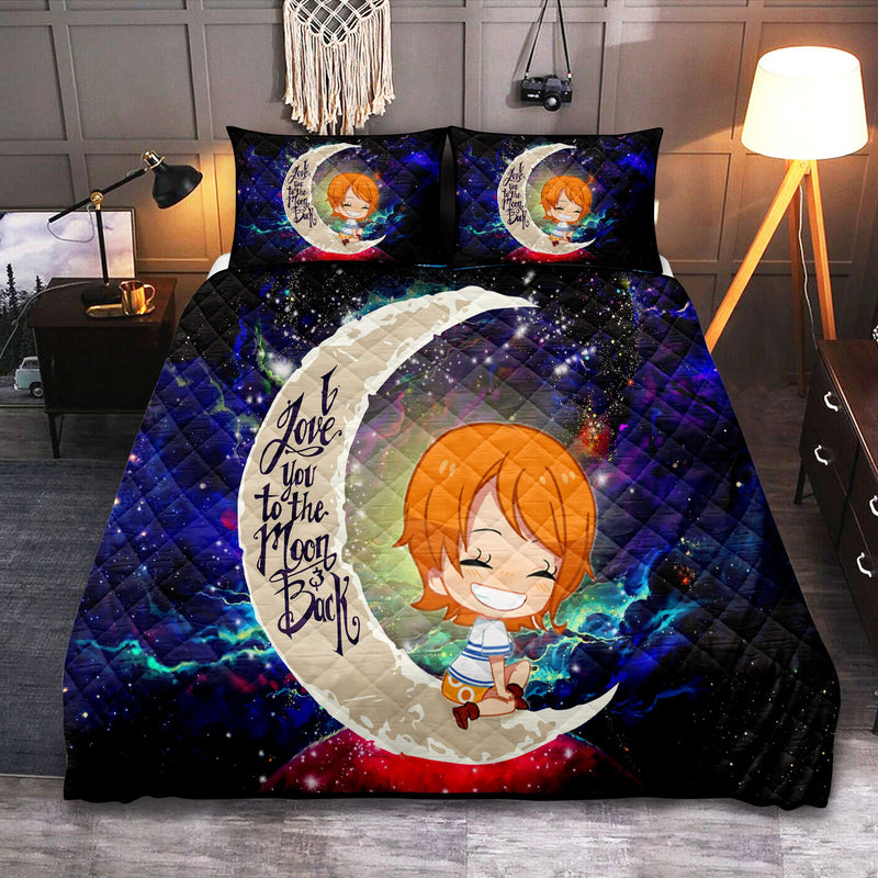 Nami One Piece Love You To The Moon Galaxy Quilt Bed Sets Nearkii