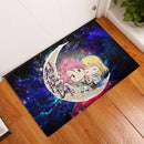 Natsu Fairy Tail Anime Love You To The Moon Galaxy Back Doormat Home Decor Nearkii