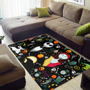 Nightmare Before Christmas Jack And Sally Black Rug Carpet Rug Home Room Decor Nearkii