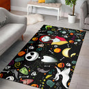 Nightmare Before Christmas Jack And Sally Black Rug Carpet Rug Home Room Decor Nearkii