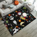 Nightmare Before Christmas Jack And Sally Black Rug Carpet Rug Home Room Decor Nearkii