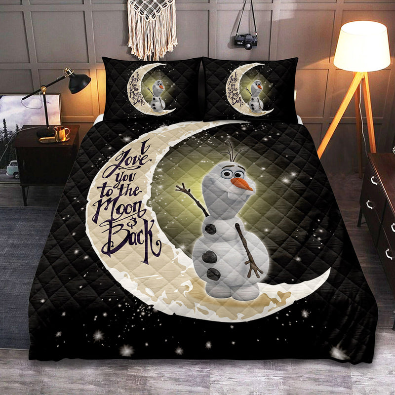 Olaf To The Moon Quilt Bed Sets Nearkii