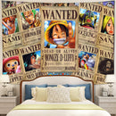 One Piece Wanted Tapestry Room Decor Nearkii