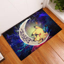 Pikachu Pokemon Sleep Love You To The Moon Galaxy Back Doormat Home Decor Nearkii