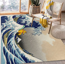 Pikachu The Great Wave Japan Pokemon Rectangular Area Rug