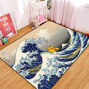 Pikachu The Great Wave Japan Pokemon Rectangular Area Rug