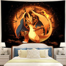 Pokemon Charizard Mega Y Moonlight Tapestry Room Decor Nearkii