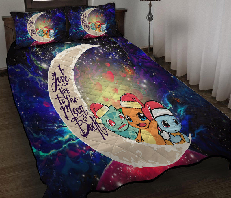 Pokemon Friends Gen 1 Love You To The Moon Galaxy Quilt Bed Sets Nearkii