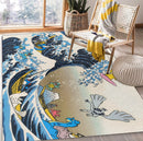 Pokemon The Great Wave Japan Rectangular Area Rug