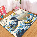 Pokemon The Great Wave Japan Rectangular Area Rug
