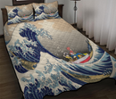 Ponyo On The Cliff By The Sea The Great Wave Ghibli Japan Quilt Bed Sets
