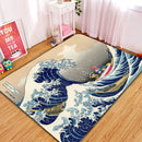 Ponyo On The Cliff By The Sea The Great Wave Ghibli Japan Rectangular Area Rug