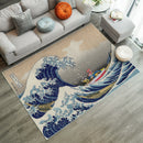 Ponyo On The Cliff By The Sea The Great Wave Ghibli Japan Rectangular Area Rug