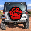 Red Jeep Paw Car Spare Tire Cover