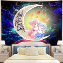 Ram And Rem Rezero Moon And Back Galaxy Tapestry Room Decor Nearkii