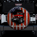 Red Jeep American Flag Car Spare Tire Covers Gift For Campers Nearkii
